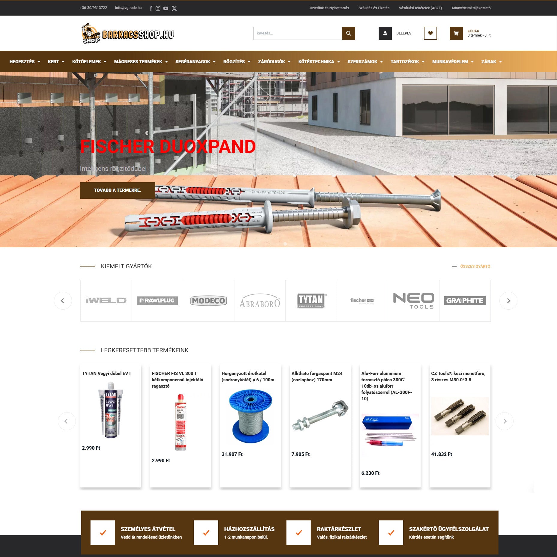 BarkácsShop webáruház – Shopsegéd webáruház menedzsment referencia