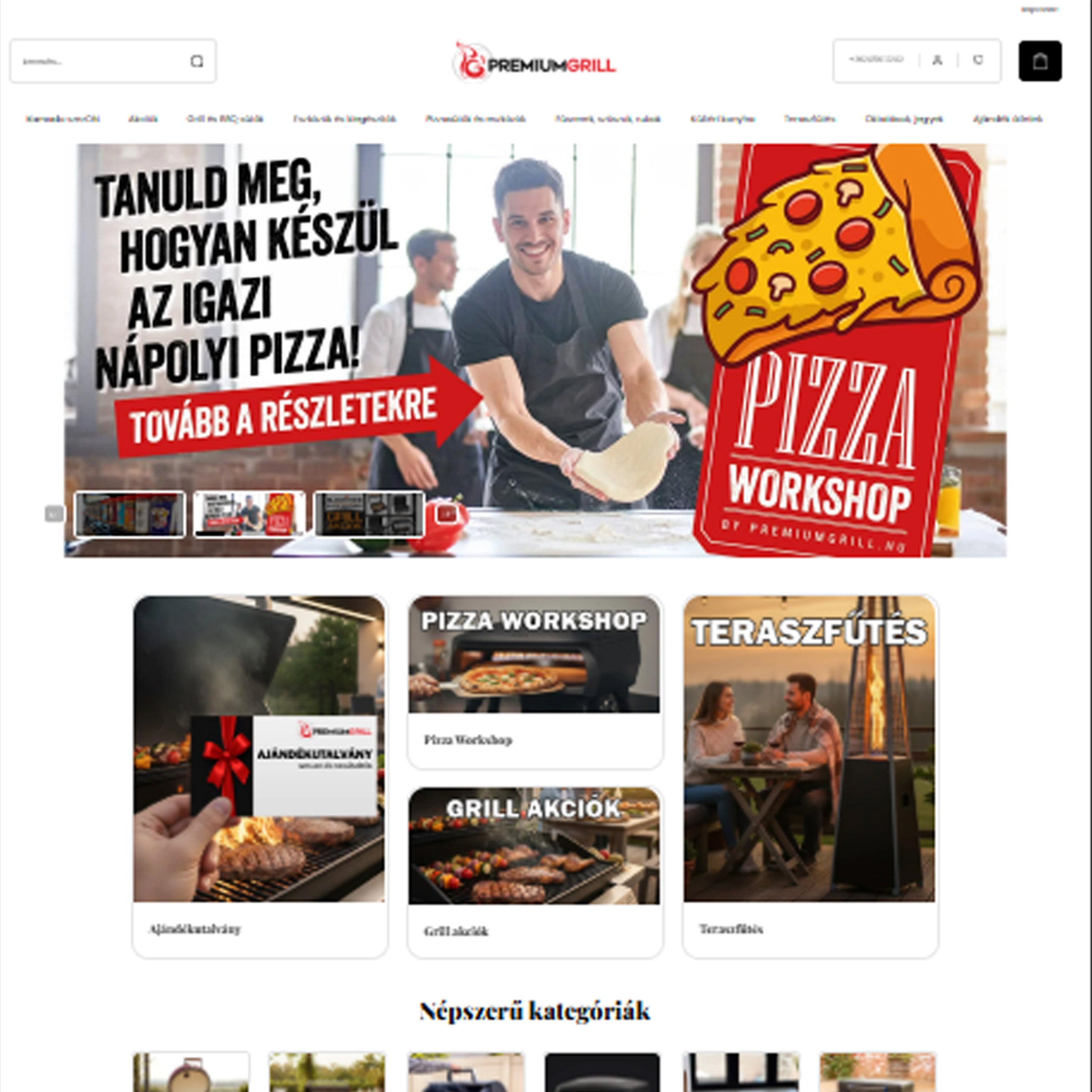 PrémiumGrill webáruház – Shopsegéd webáruház menedzsment referencia